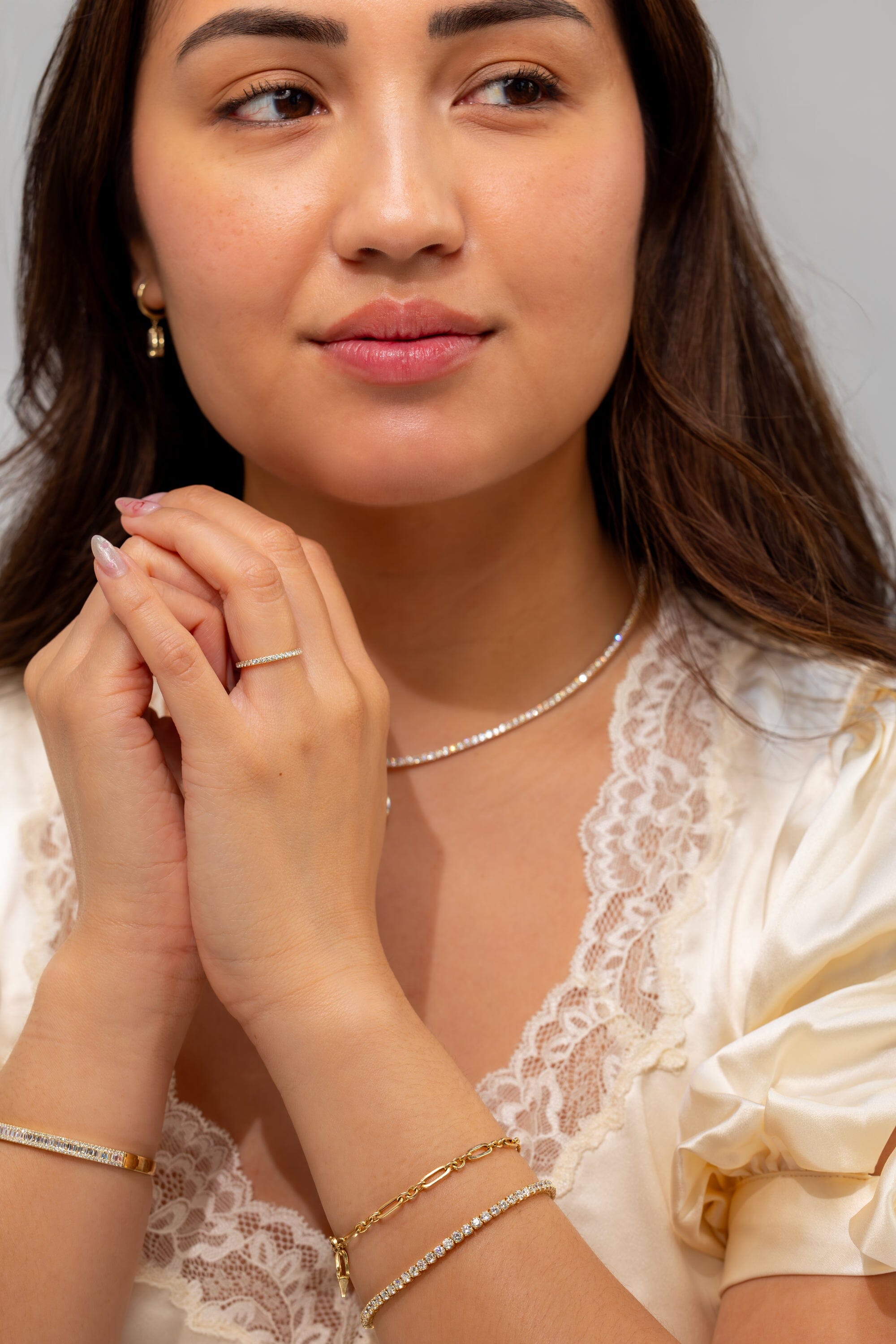 1.6mm Core Pavé Diamond Ring Rings Princess Bride Diamonds