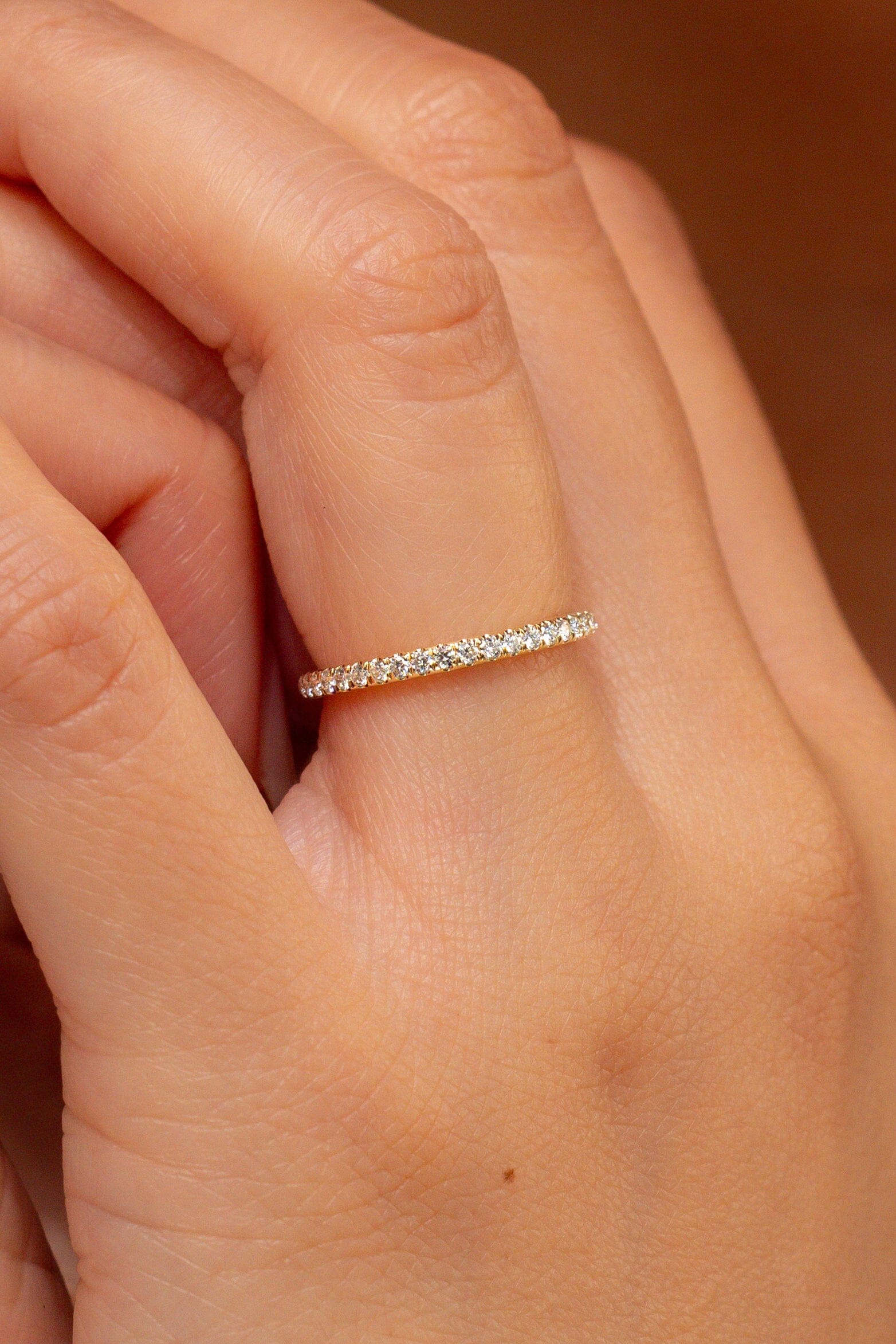 1.6mm Core Pavé Diamond Ring Rings Princess Bride Diamonds