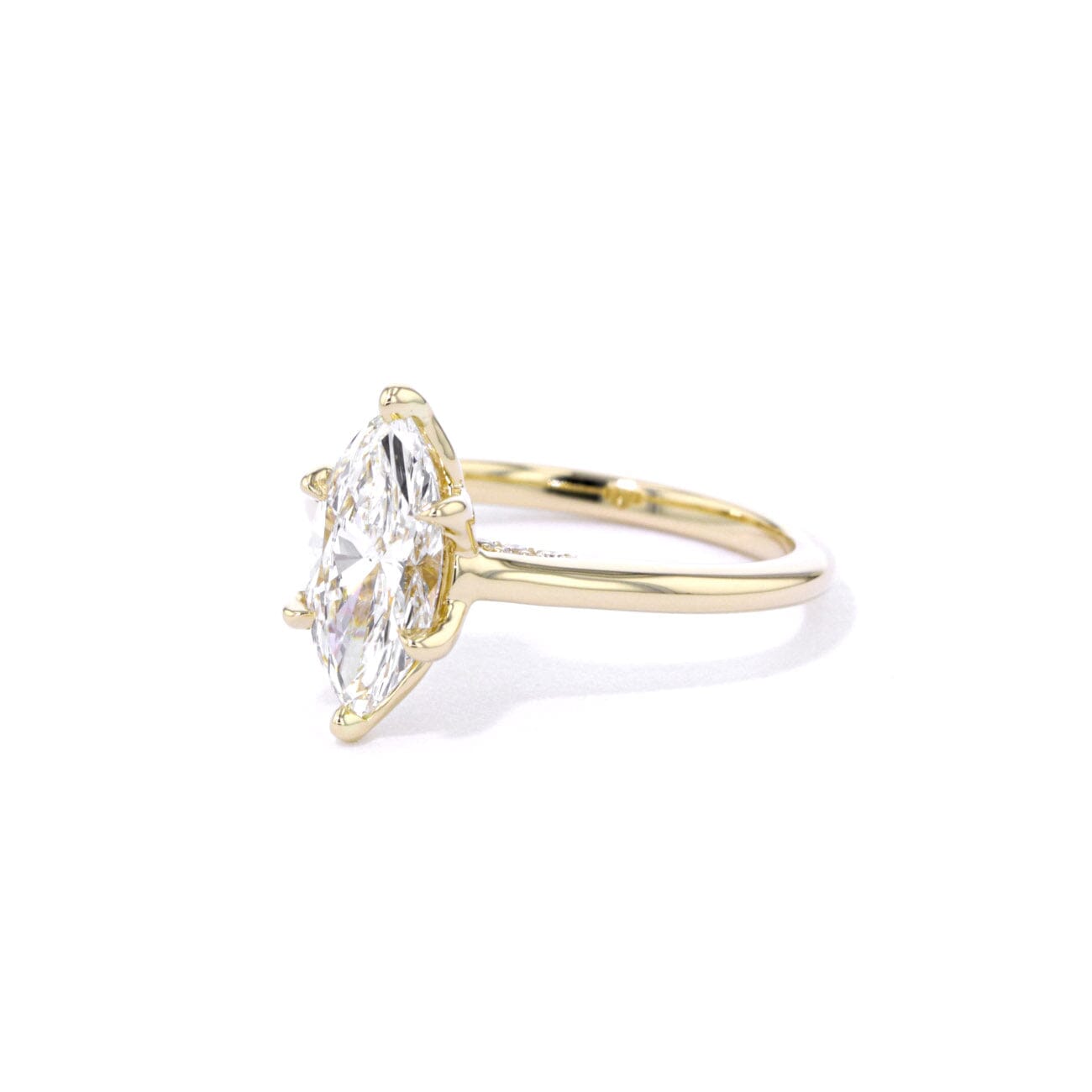 1.6mm Hana Marquise High Polish Engagement Rings Princess Bride Diamonds