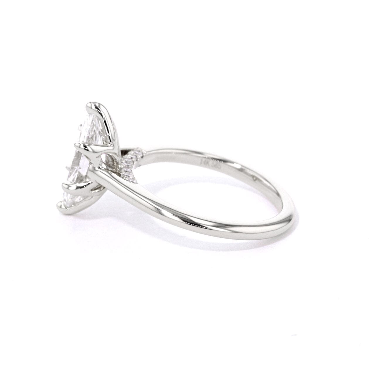 1.6mm Hana Marquise High Polish Engagement Rings Princess Bride Diamonds
