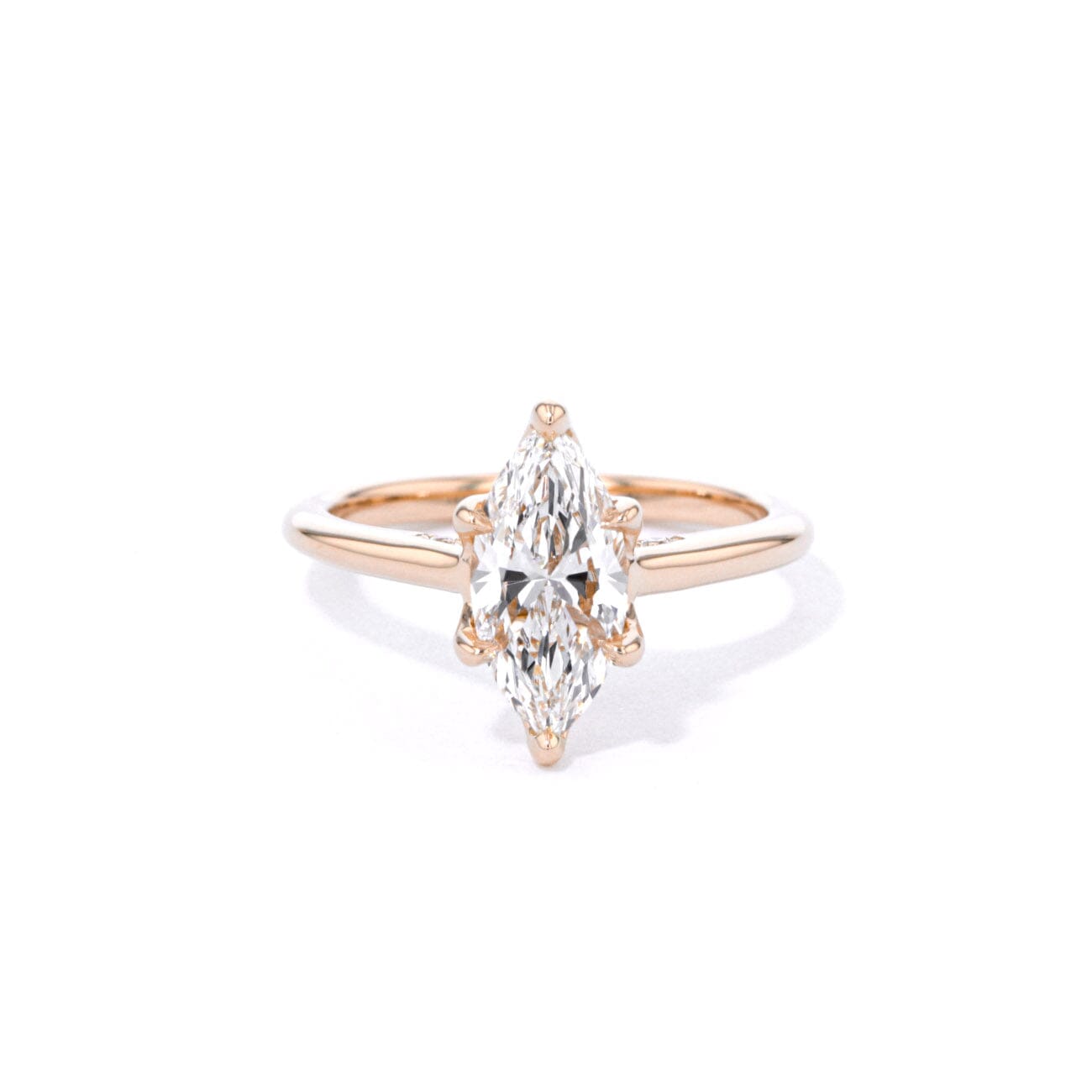 1.6mm Hana Marquise High Polish Engagement Rings Princess Bride Diamonds