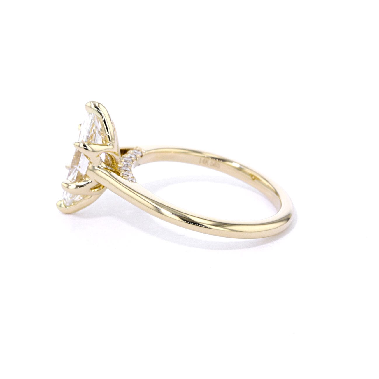1.6mm Hana Marquise High Polish Engagement Rings Princess Bride Diamonds