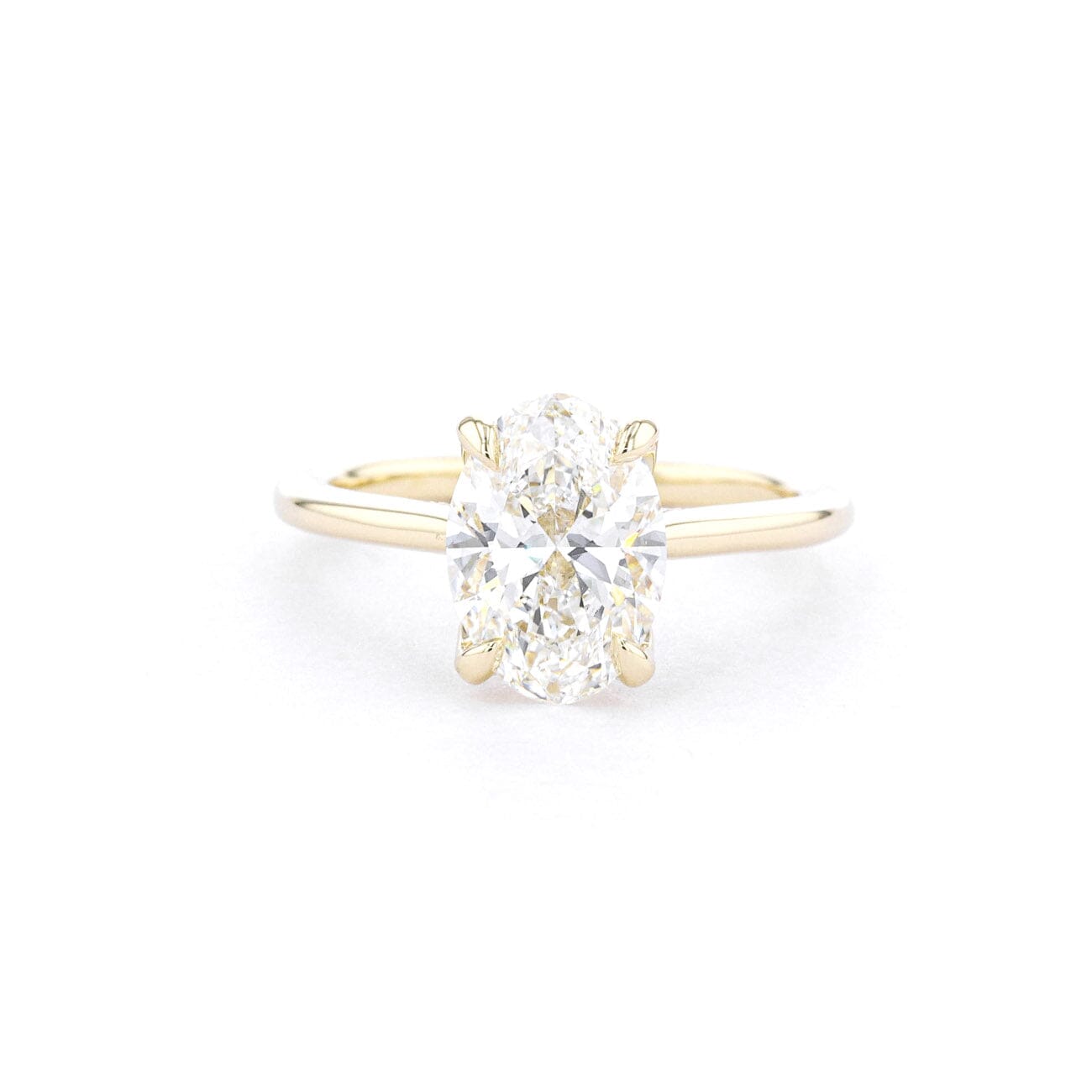 1.6mm Isabela Oval High Polish Engagement Rings Princess Bride Diamonds