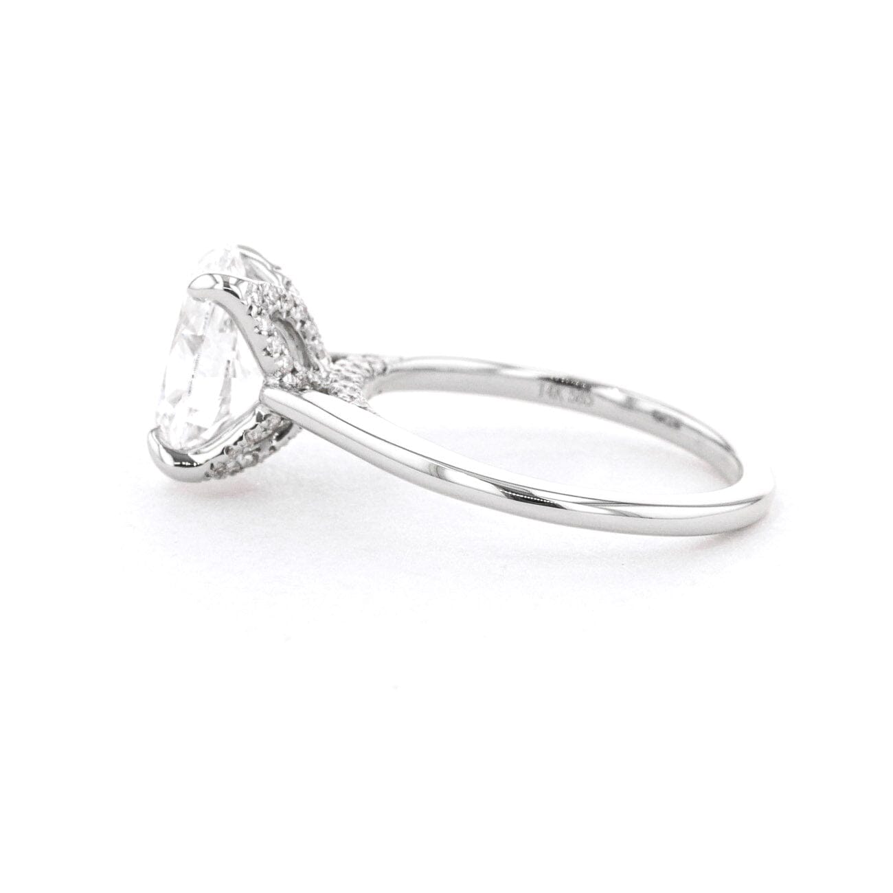 1.6mm Isabela Oval High Polish Engagement Rings Princess Bride Diamonds
