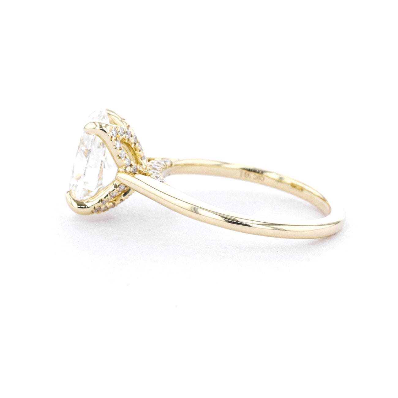 1.6mm Isabela Oval High Polish Engagement Rings Princess Bride Diamonds