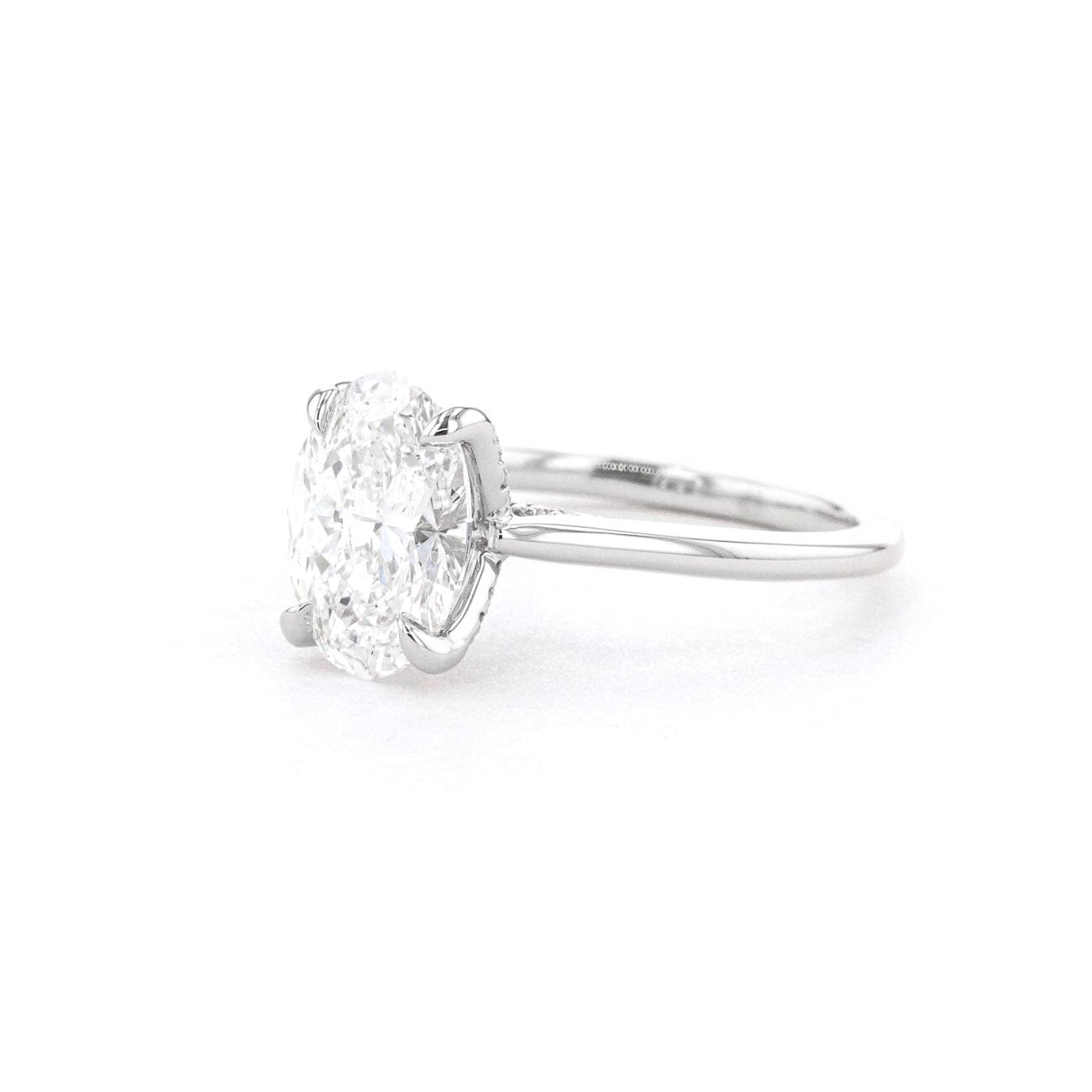 1.6mm Isabela Oval High Polish Engagement Rings Princess Bride Diamonds