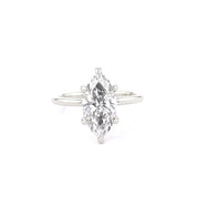 1.6mm Kayla Marquise High Polish Engagement Rings Princess Bride Diamonds