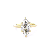 1.6mm Kayla Marquise High Polish Engagement Rings Princess Bride Diamonds