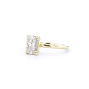1.6mm Leah Elongated Cushion High Polish Engagement Rings Princess Bride Diamonds