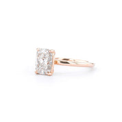 1.6mm Leah Elongated Cushion High Polish Engagement Rings Princess Bride Diamonds