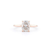 1.6mm Leah Elongated Cushion High Polish Engagement Rings Princess Bride Diamonds