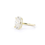 1.6mm Leah Oval High Polish Engagement Rings Princess Bride Diamonds