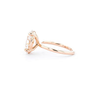1.6mm Leah Oval High Polish Engagement Rings Princess Bride Diamonds