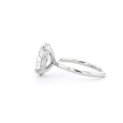 1.6mm Leah Oval High Polish Engagement Rings Princess Bride Diamonds