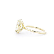 1.6mm Leah Oval High Polish Engagement Rings Princess Bride Diamonds