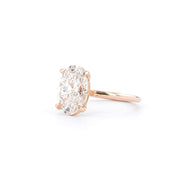 1.6mm Leah Oval High Polish Engagement Rings Princess Bride Diamonds
