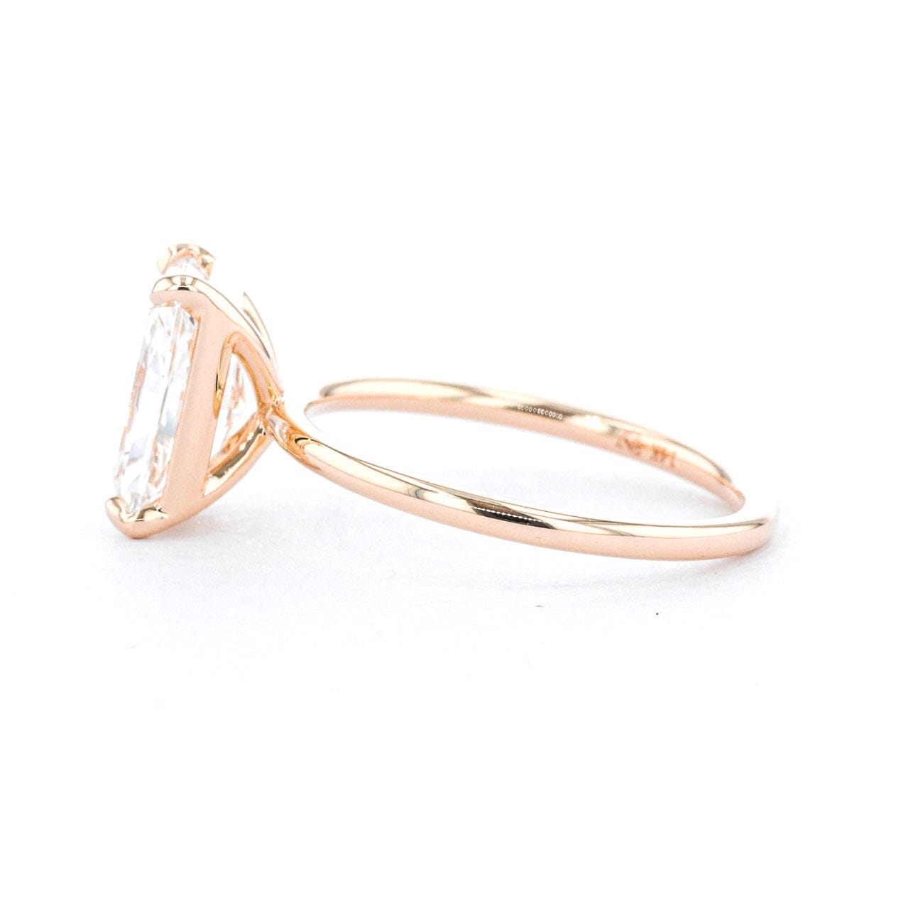1.6mm Leah Radiant High Polish Engagement Rings Princess Bride Diamonds