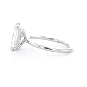 1.6mm Leah Radiant High Polish Engagement Rings Princess Bride Diamonds