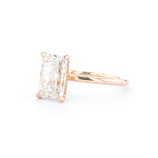 1.6mm Leah Radiant High Polish Engagement Rings Princess Bride Diamonds