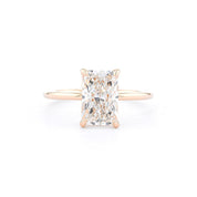 1.6mm Leah Radiant High Polish Engagement Rings Princess Bride Diamonds