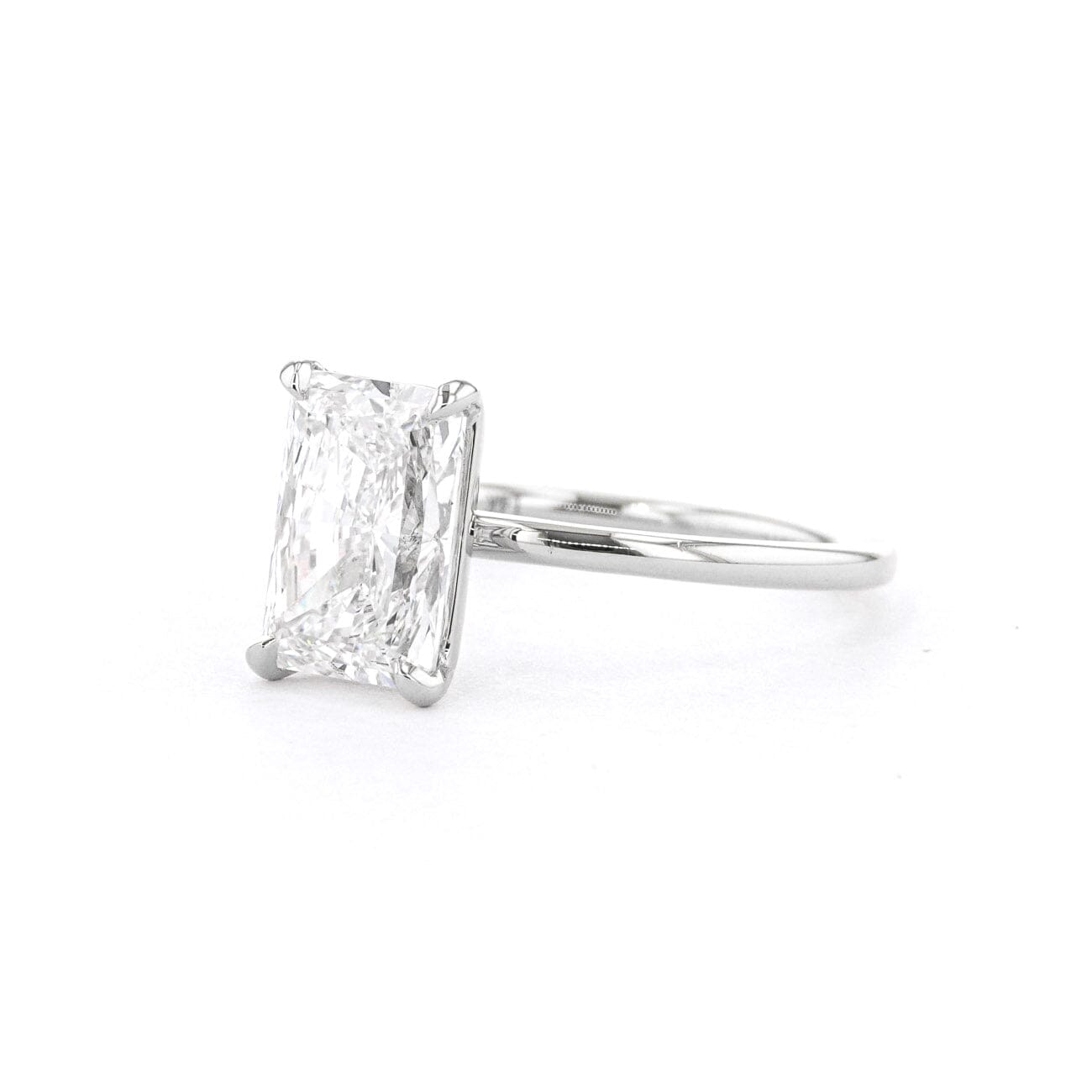 1.6mm Leah Radiant High Polish Engagement Rings Princess Bride Diamonds