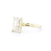 1.6mm Leah Radiant High Polish Engagement Rings Princess Bride Diamonds