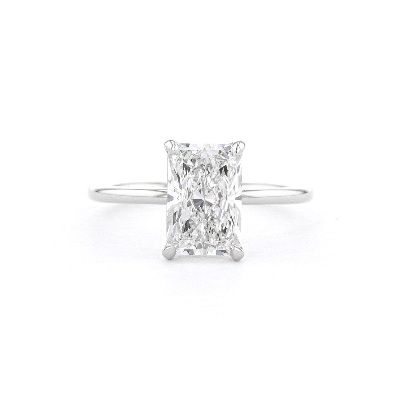 1.6mm Leah Radiant High Polish Engagement Rings Princess Bride Diamonds