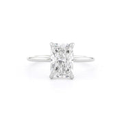 1.6mm Leah Radiant High Polish Engagement Rings Princess Bride Diamonds