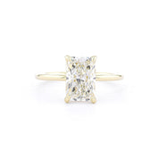 1.6mm Leah Radiant High Polish Engagement Rings Princess Bride Diamonds