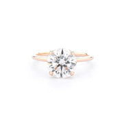 1.6mm Leah Round High Polish Engagement Rings Princess Bride Diamonds