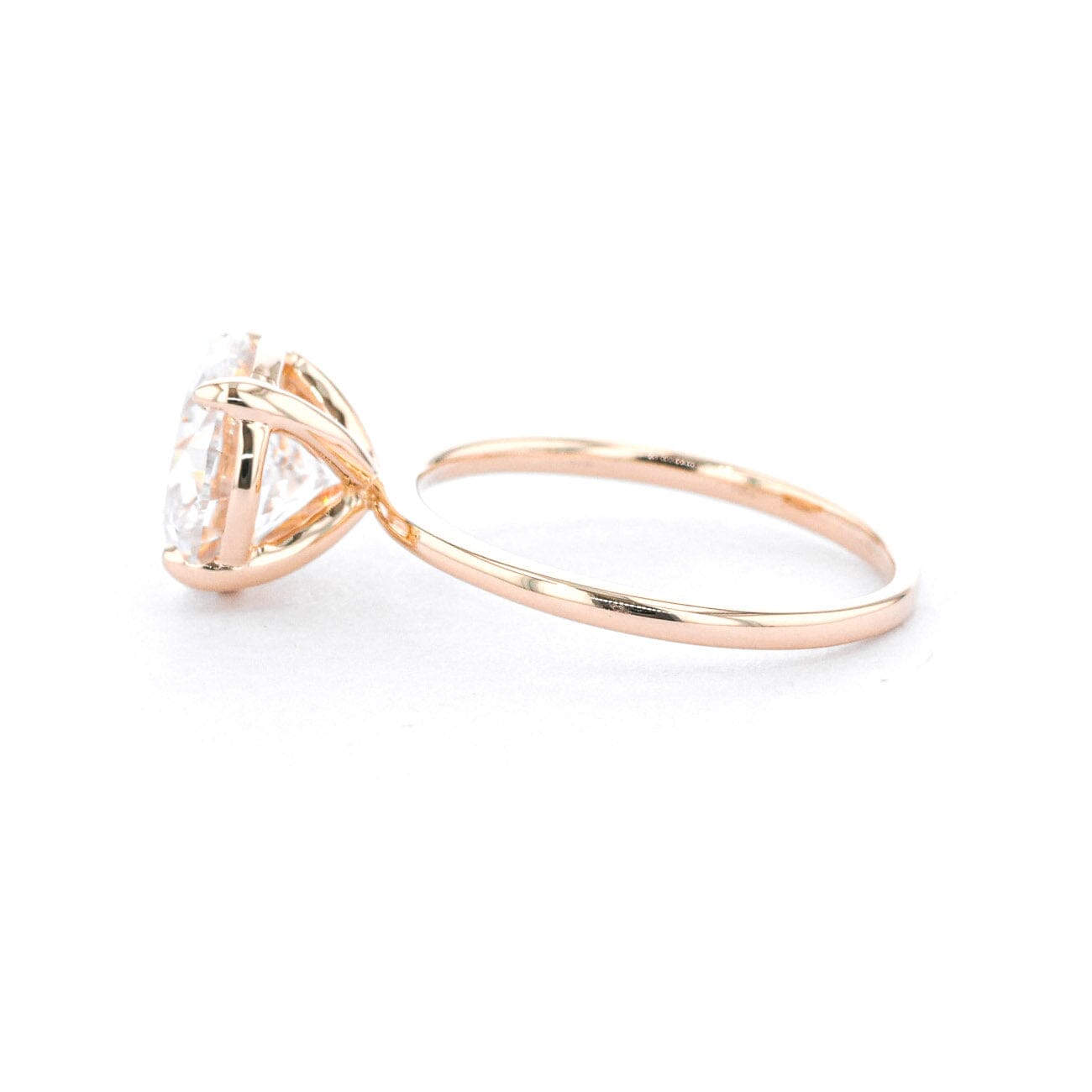 1.6mm Leah Round High Polish Engagement Rings Princess Bride Diamonds