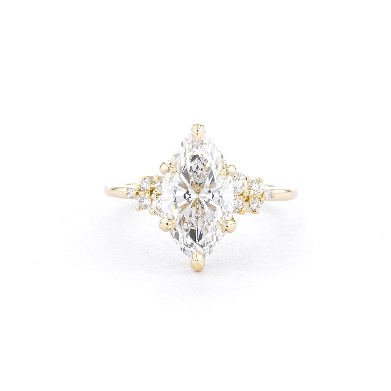 1.6mm Luna Marquise Engagement Rings Princess Bride Diamonds