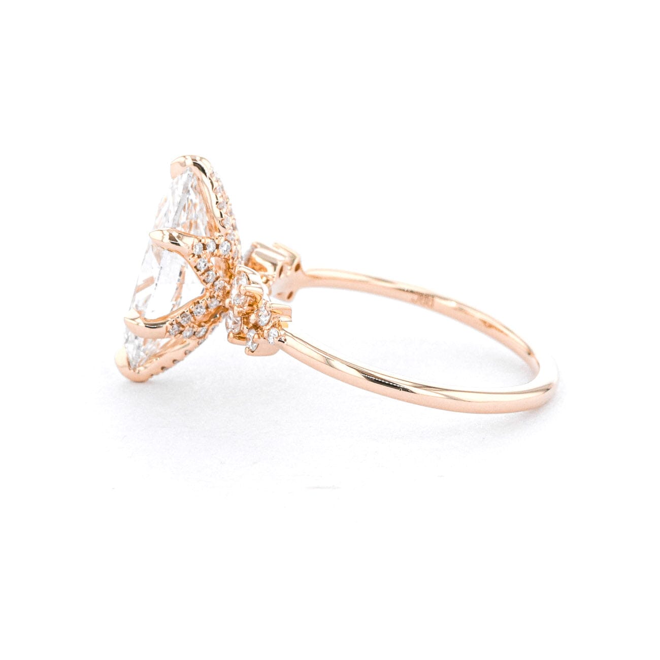 1.6mm Luna Marquise Engagement Rings Princess Bride Diamonds