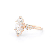 1.6mm Luna Marquise Engagement Rings Princess Bride Diamonds
