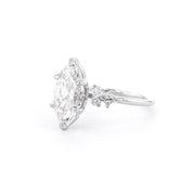 1.6mm Luna Marquise Engagement Rings Princess Bride Diamonds