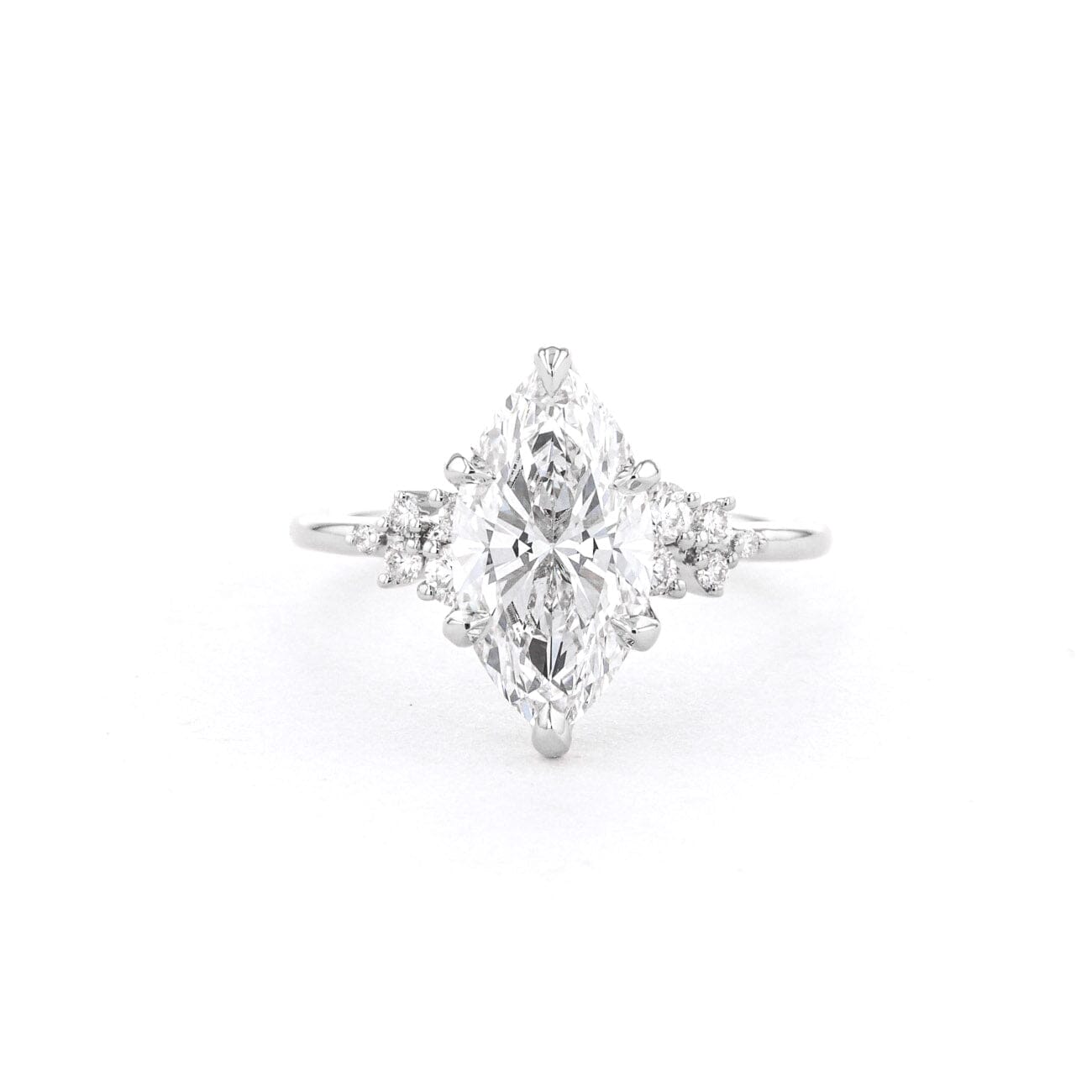 1.6mm Luna Marquise Engagement Rings Princess Bride Diamonds