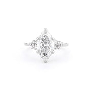 1.6mm Luna Marquise Engagement Rings Princess Bride Diamonds