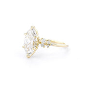 1.6mm Luna Marquise Engagement Rings Princess Bride Diamonds