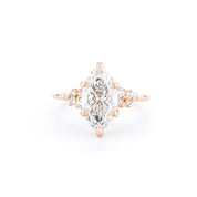 1.6mm Luna Marquise Engagement Rings Princess Bride Diamonds