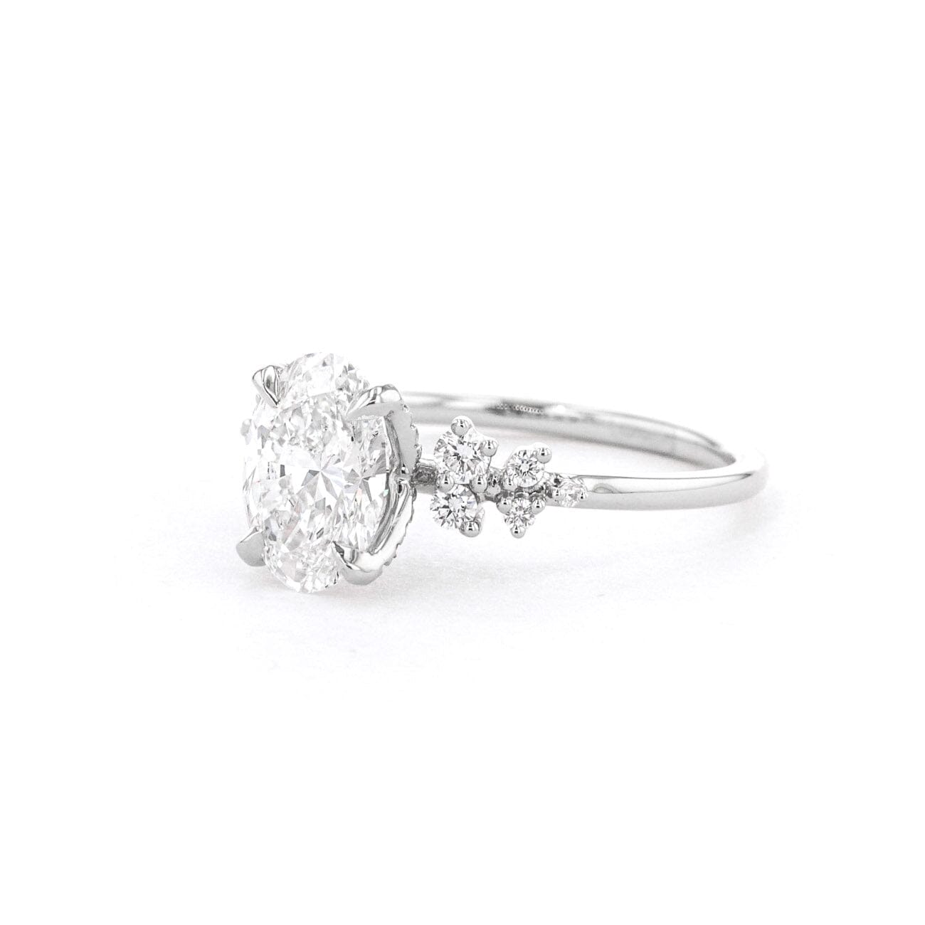 1.6mm Luna Oval Engagement Rings Princess Bride Diamonds