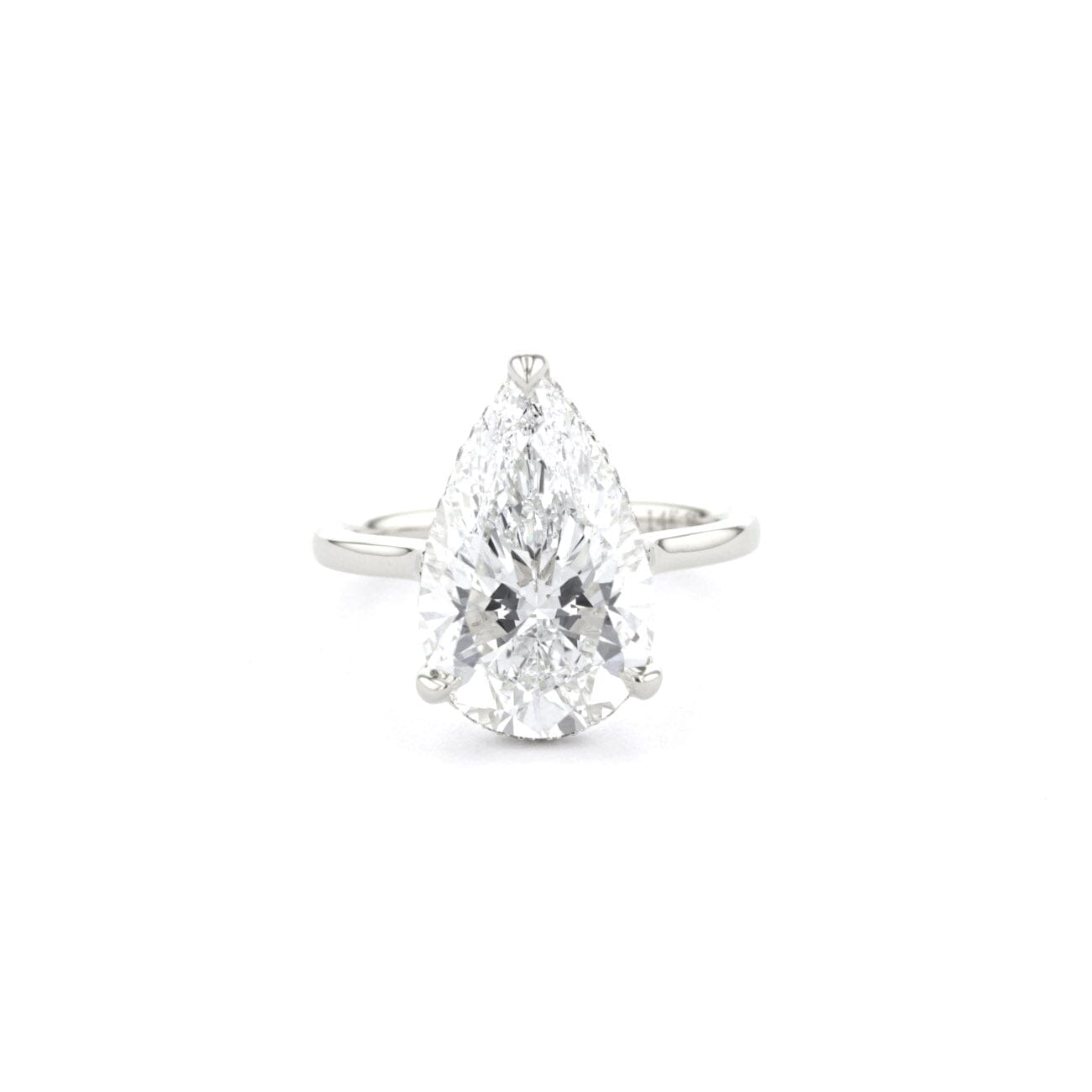 1.6mm Nicole Pear High Polish Engagement Rings Princess Bride Diamonds 