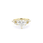 1.6mm Nova Heart Engagement Rings Princess Bride Diamonds