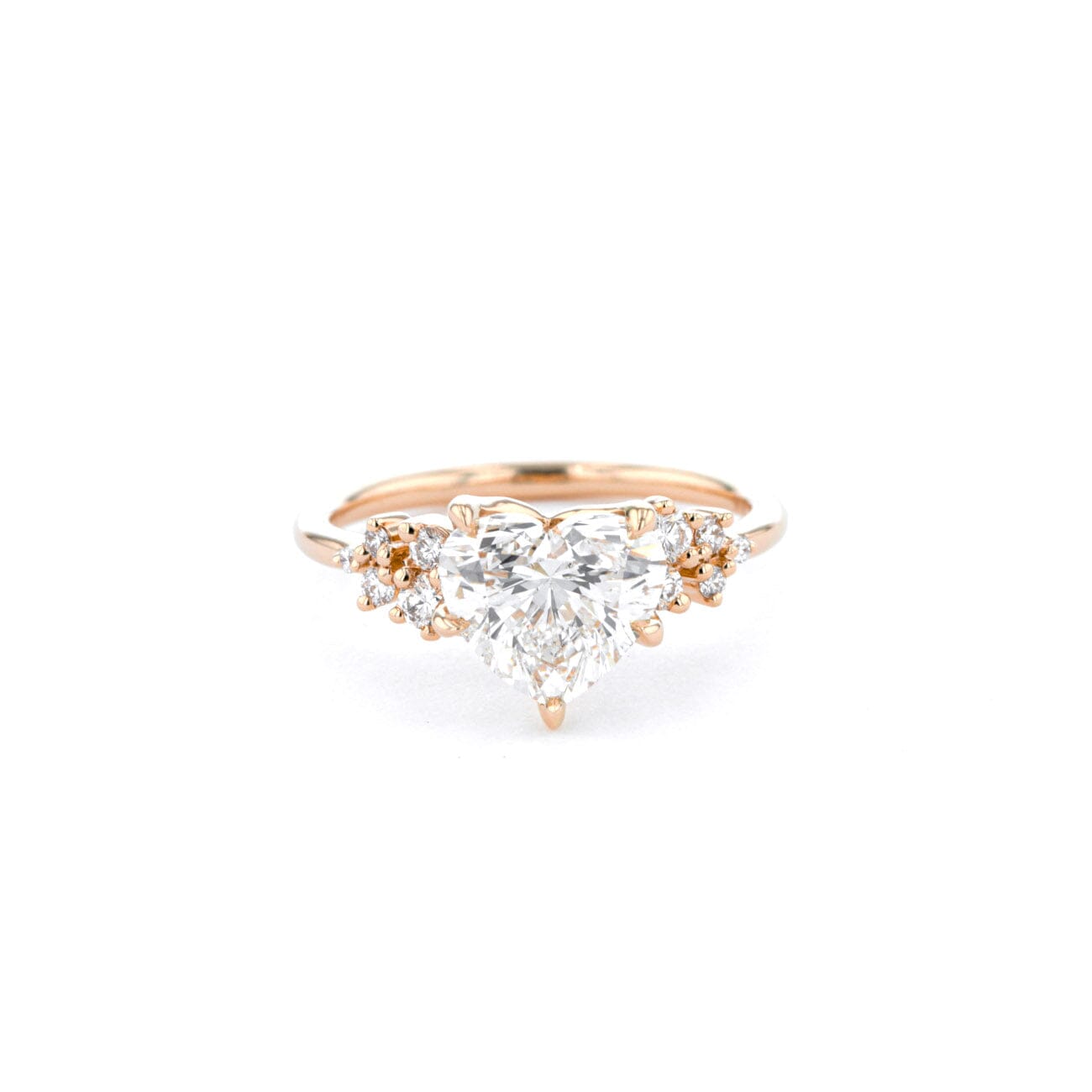 1.6mm Nova Heart Engagement Rings Princess Bride Diamonds