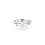 1.6mm Nova Heart Engagement Rings Princess Bride Diamonds