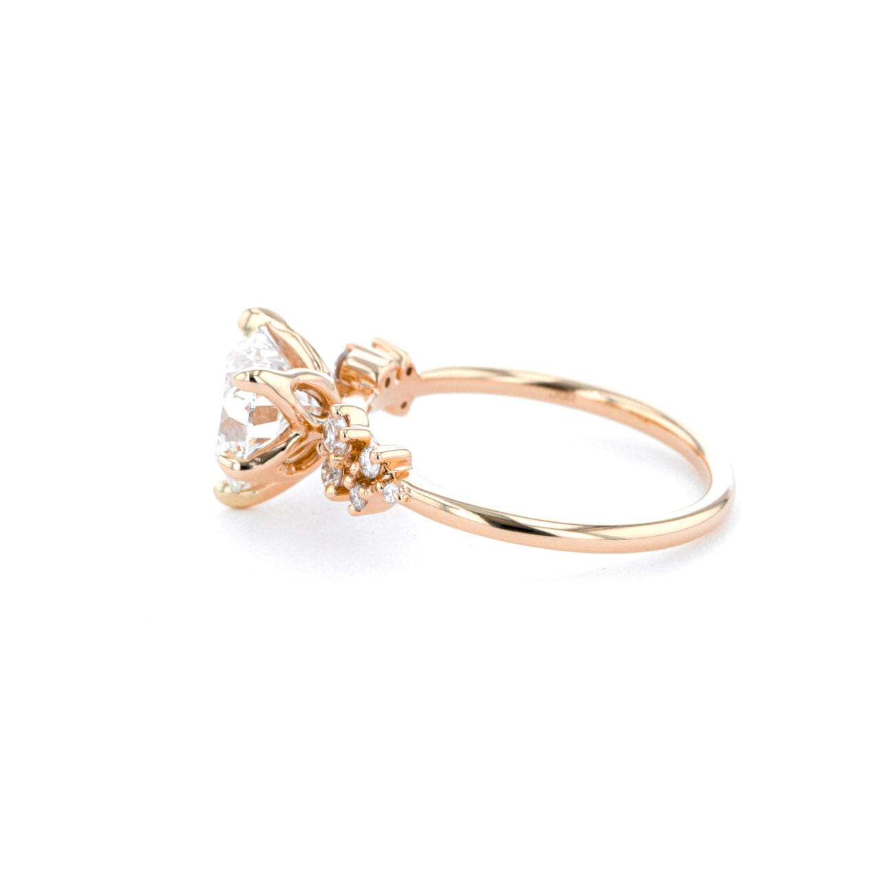 1.6mm Nova Heart Engagement Rings Princess Bride Diamonds