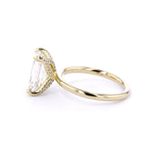1.6mm Samantha Emerald High Polish Engagement Rings Princess Bride Diamonds