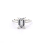 1.6mm Samantha Emerald High Polish Engagement Rings Princess Bride Diamonds