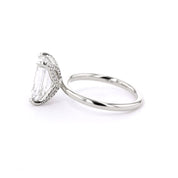 1.6mm Samantha Emerald High Polish Engagement Rings Princess Bride Diamonds
