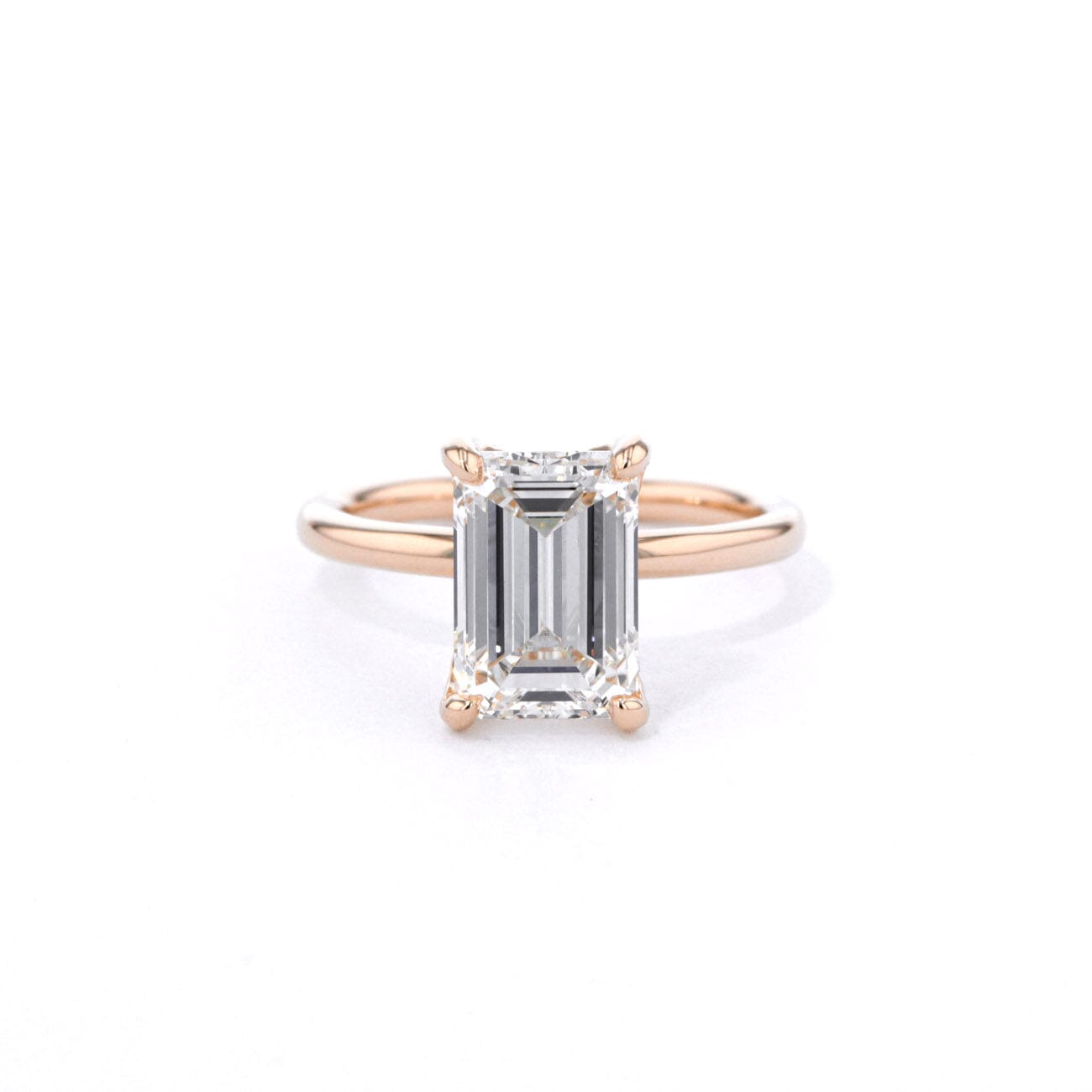 1.6mm Samantha Emerald High Polish Engagement Rings Princess Bride Diamonds