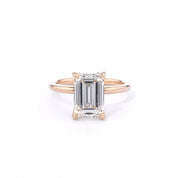 1.6mm Samantha Emerald High Polish Engagement Rings Princess Bride Diamonds